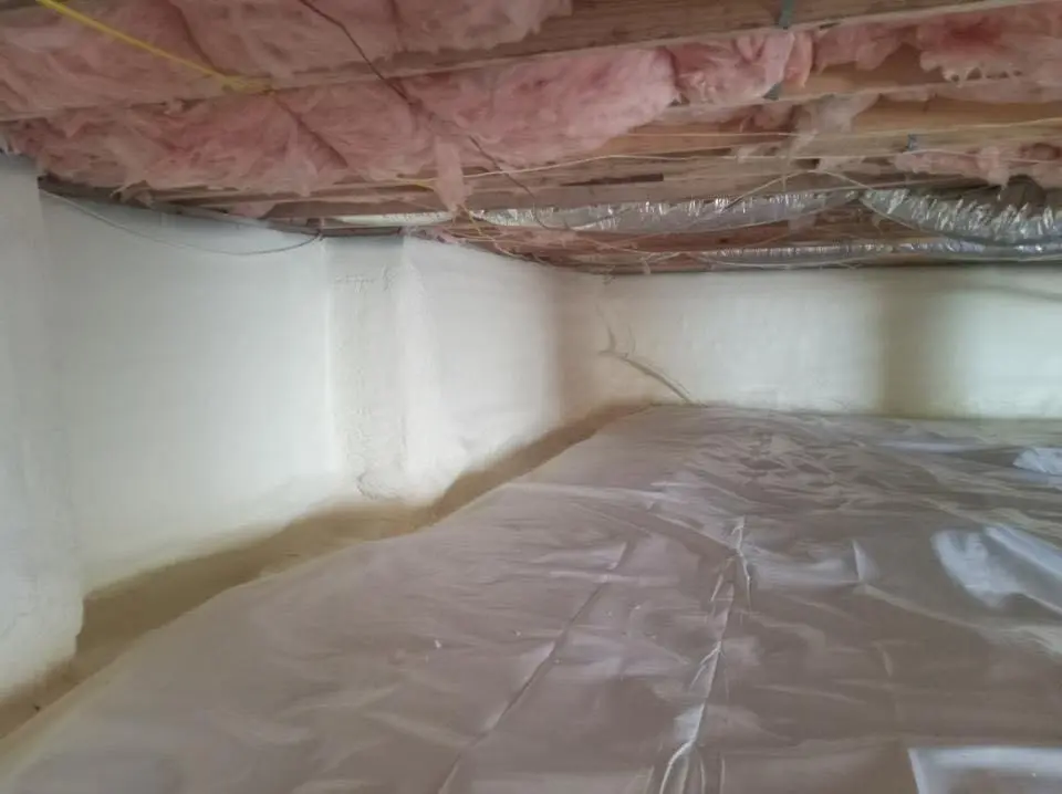 Crawl space encapsulation with closed-cell spray foam for Roof Waterproofing in Dawsonville